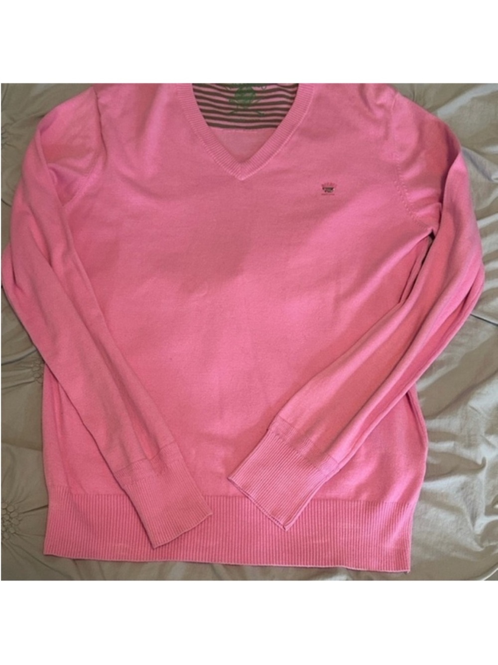 Diesel Men’s Pink V-Neck Sweater